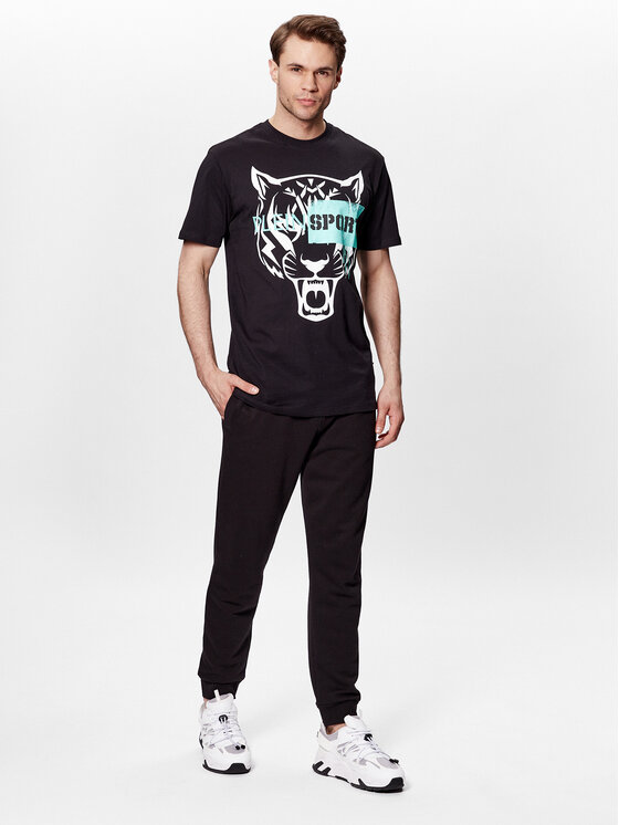 Plein Sport Plein Sport T-särk SACC MTK6029 SJY001N Must Regular Fit