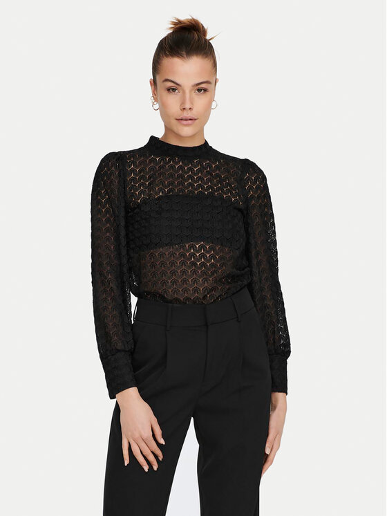 JDY Blúzka Avery 15268408 Čierna Regular Fit