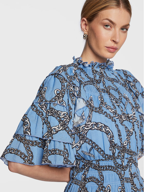 Silvian Heach Silvian Heach Kasdieninė suknelė GPP23182VE Mėlyna Regular Fit