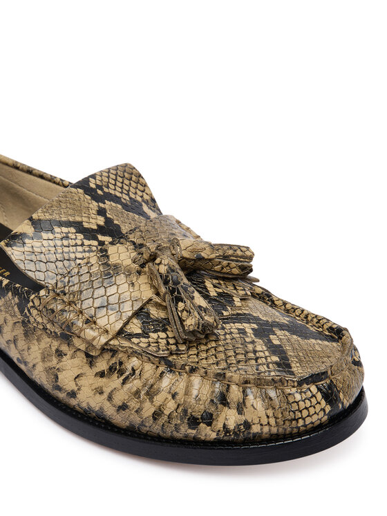 Tommy Hilfiger Tommy Hilfiger Loaferice Th Loafer Tassel Snake FW0FW09500 Bež