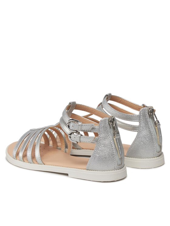 Geox Geox Sandale J Sandal Karly Girl J7235D 0QDAJ C1007 D Srebrna