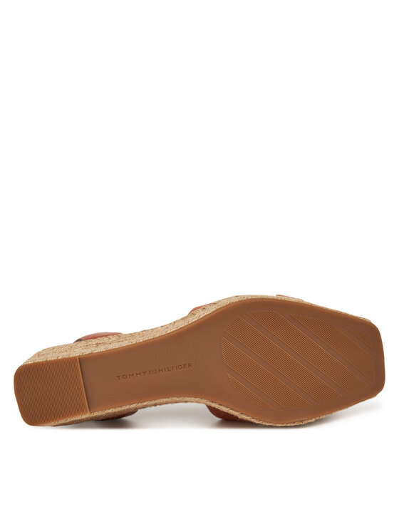 Tommy Hilfiger Tommy Hilfiger Espadrilės Leather & Suede Mid Wedge Espad FW0FW08804 Ruda