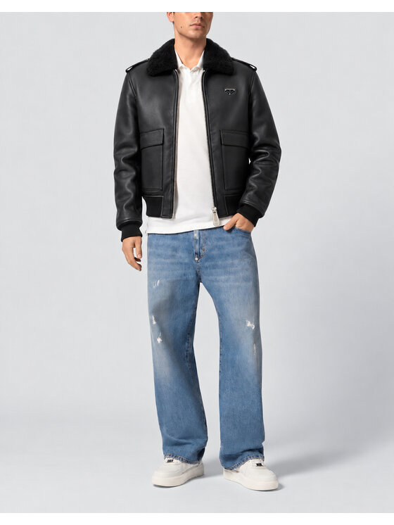 PHILIPP PLEIN PHILIPP PLEIN Kurtka puchowa 28618 Czarny Regular Fit