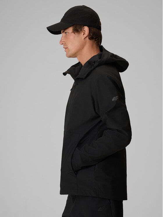 4F 4F Kurtka przejściowa URBAN COMMUTER Czarny Regular Fit