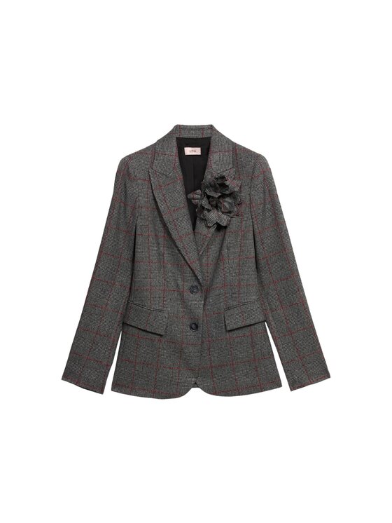 Oltre Oltre Giacca di transizione Q797R204603N0Z3 Grigio Slim Fit