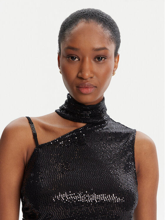 Versace Jeans Versace Jeans Abito da cocktail Side Curly Plachet D 79HAO909 Nero Slim Fit