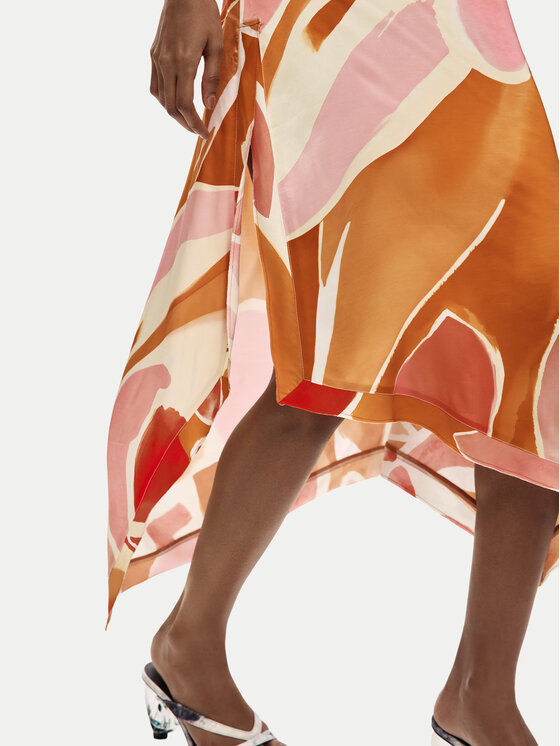 Desigual Desigual Midirock 26SWFW13 Orange Regular Fit