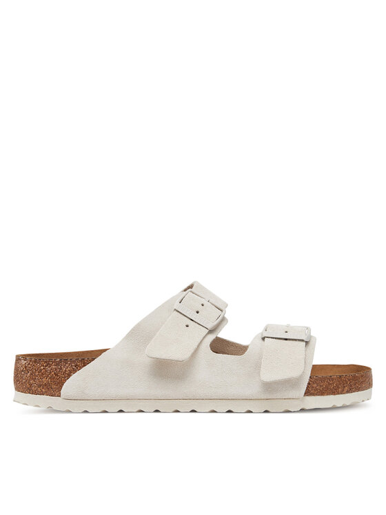 Birkenstock Pantoletten Arizona zamsz 1024554 Weiß, Größe 44