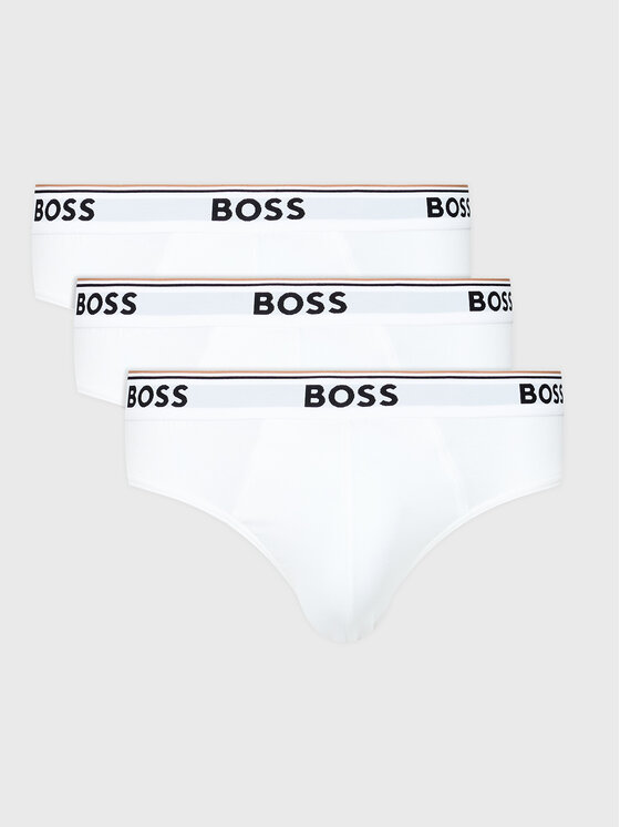 BOSS Boss Set od 3 para muških slip gaća Power 50475273 Bijela