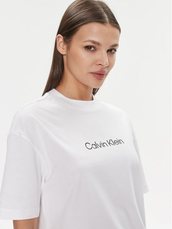 Calvin T-Shirt K20K206778 Klein T Hero Oversized Shirt Regular Weiß Logo Fit