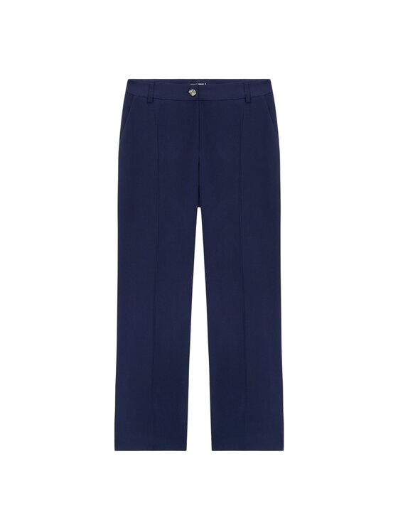 Oltre Oltre Spodnie materiałowe P027R308632N034 Niebieski Regular Fit