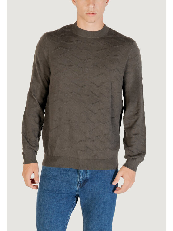 Armani Exchange Armani Exchange Sweter PULLOVER Zielony Over Fit