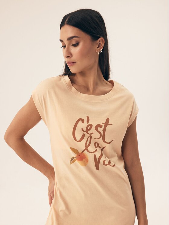 Henderson Henderson Koszula nocna 42683 Pomarańczowy Regular Fit