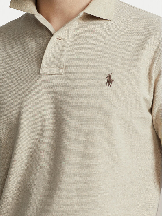 Polo Ralph Lauren Polo Ralph Lauren Тениска с яка и копчета 710680784342 Бежов Regular Fit