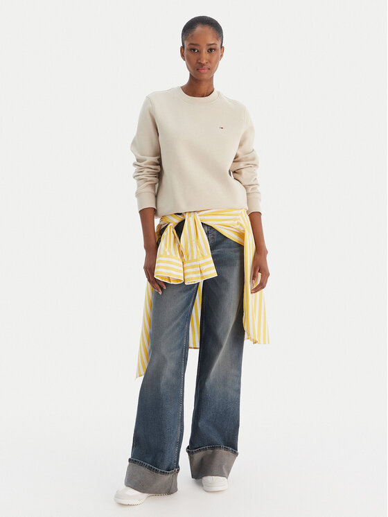 Tommy Jeans Tommy Jeans Pluus Flag DW0DW19959 Beež Regular Fit