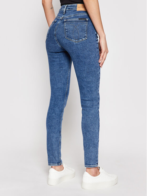 Calvin Klein Jeans Calvin Klein Jeans Džinsai High Rise J20J215787 Tamsiai mėlyna Skinny Fit