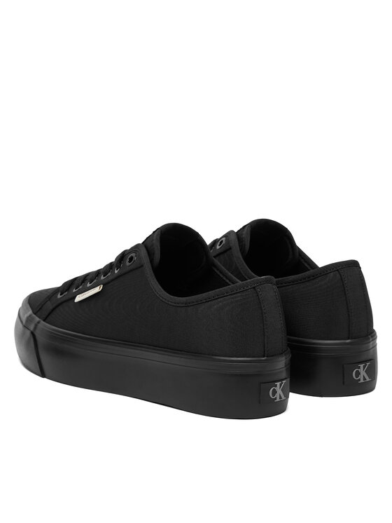 Calvin Klein Calvin Klein Sportcipők Vulc Flatform Lace Up Moire YW0YW02012 Fekete