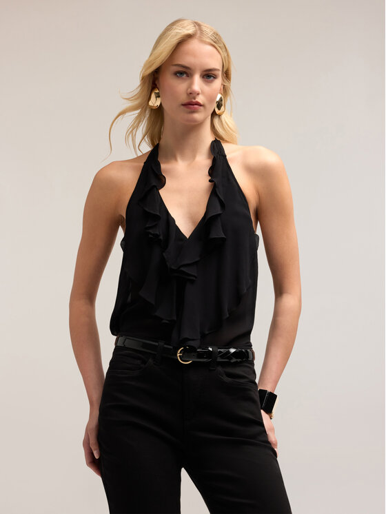 Motivi Motivi Top D730Q000450N033 Czarny Regular Fit