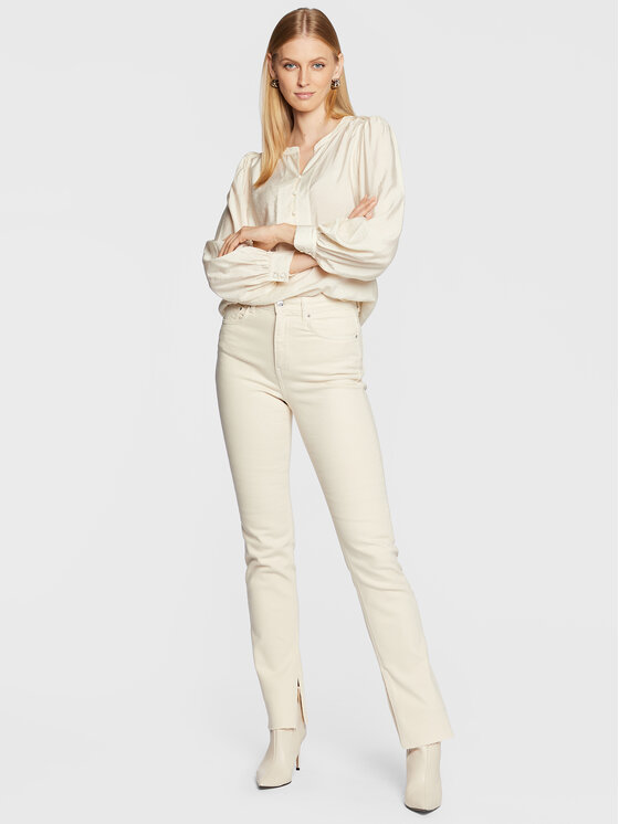 Jeans 16930 Écru Slim Fit