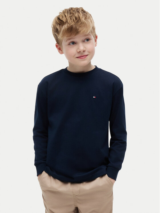 Tommy Hilfiger Bluză Essential KB0KB09846 Bleumarin Regular Fit