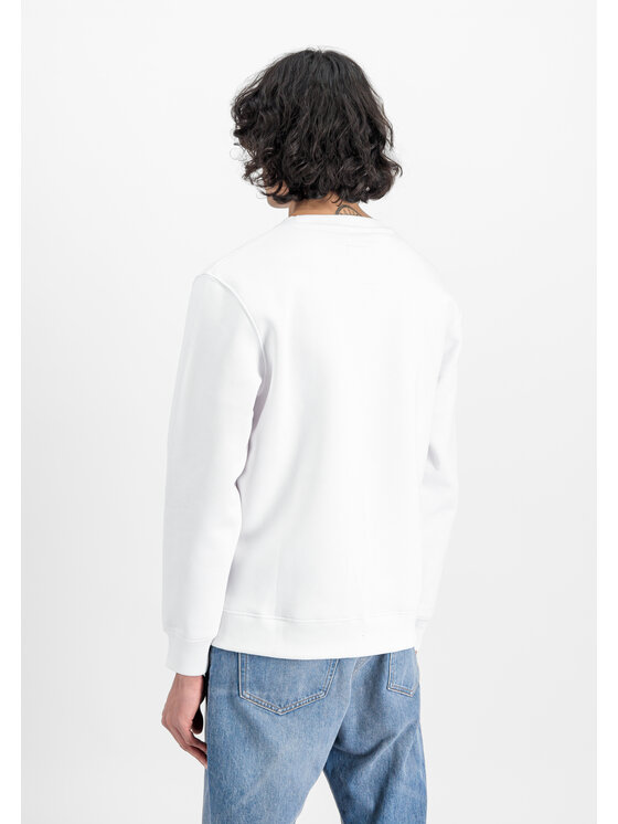 Alpha Industries Alpha Industries Mikina Basic Small Logo Sweatshirt Biela Regular Fit