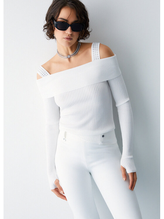 Liu Jo Liu Jo Maglione WA6061MS55N10701 Bianco Regular Fit