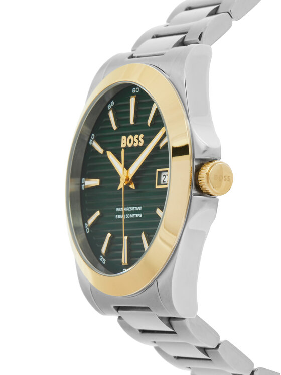 BOSS BOSS Rinkinys: laikrodis ir apyrankė Strike - Gift Set 1570179 Sidabrinė