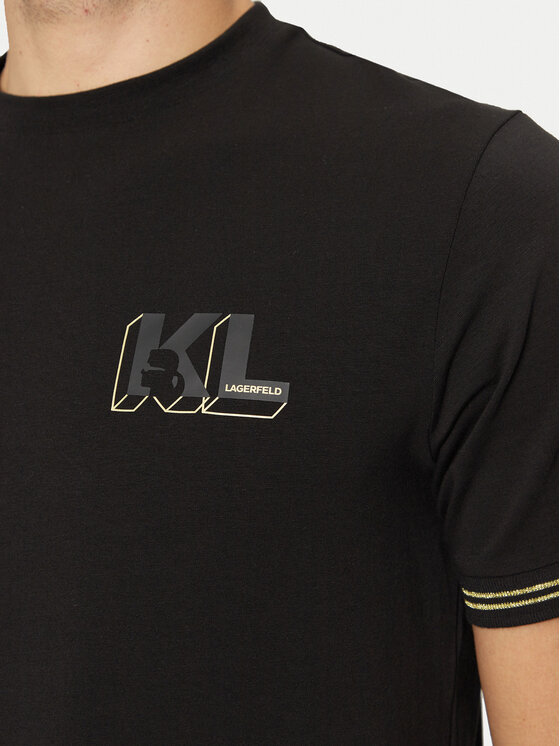KARL LAGERFELD KARL LAGERFELD Majica 755463 551235 Črna Regular Fit