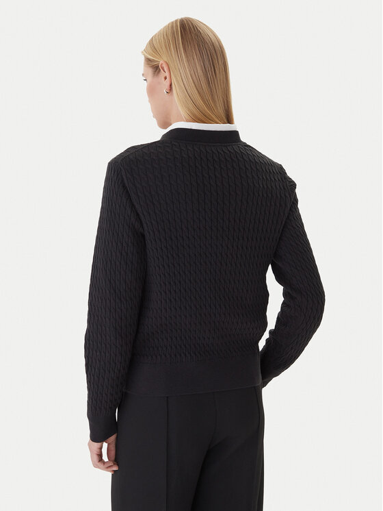 Tommy Hilfiger Tommy Hilfiger Пуловер Fine WW0WW44993 Черен Regular Fit