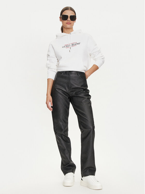 Guess Jeans Guess Jeans Bluză W4YQ15 KC811 Alb Regular Fit