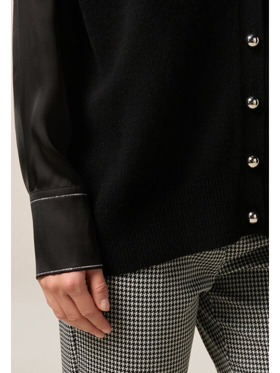 Oltre Oltre Cardigan M510E001887N033 Nero Baggy Fit
