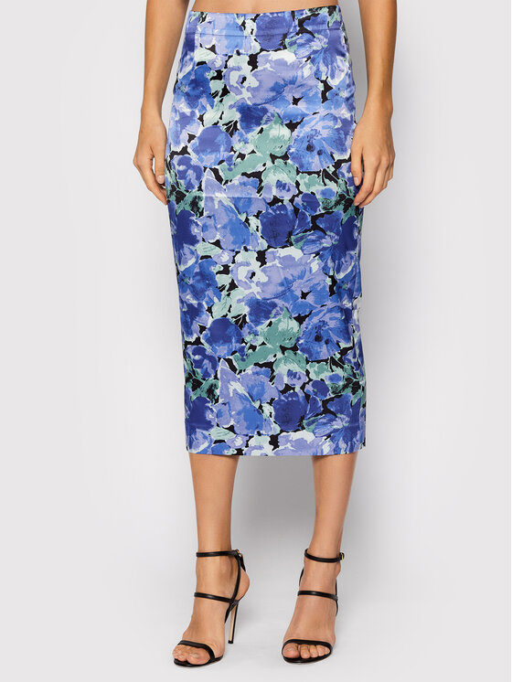 ROTATE Fustă tip creion Tasha Pencil Skirt RT528 Albastru Slim Fit La Reducere si Transport Gratuit Femei 2023-09-29
