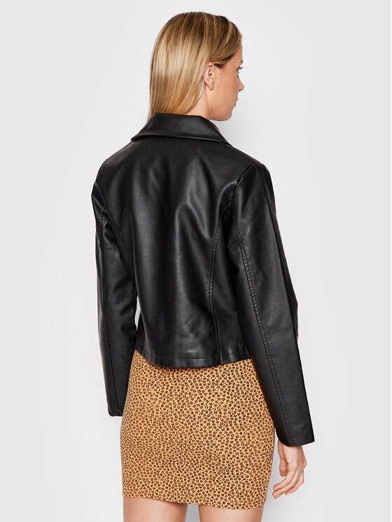 Giacca in similpelle LJK-SVEA Nero Regular Fit