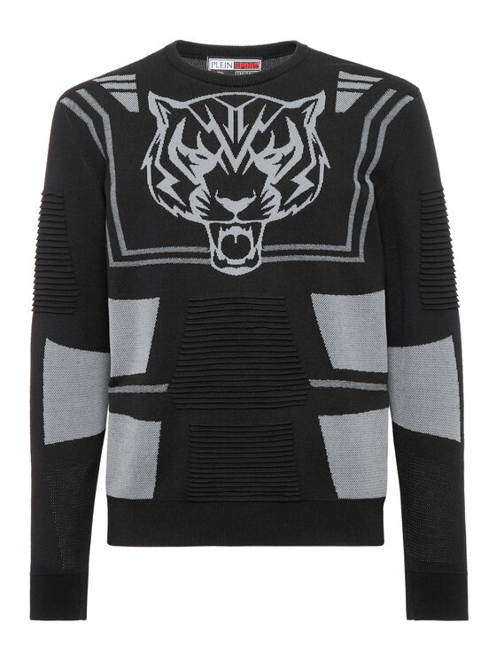 Plein Sport Plein Sport Longsleeve 1969 Czarny Regular Fit