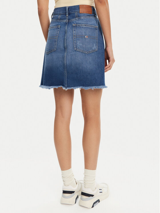Tommy Jeans Tommy Jeans Fustă de blugi DW0DW20135 Albastru Mom Fit