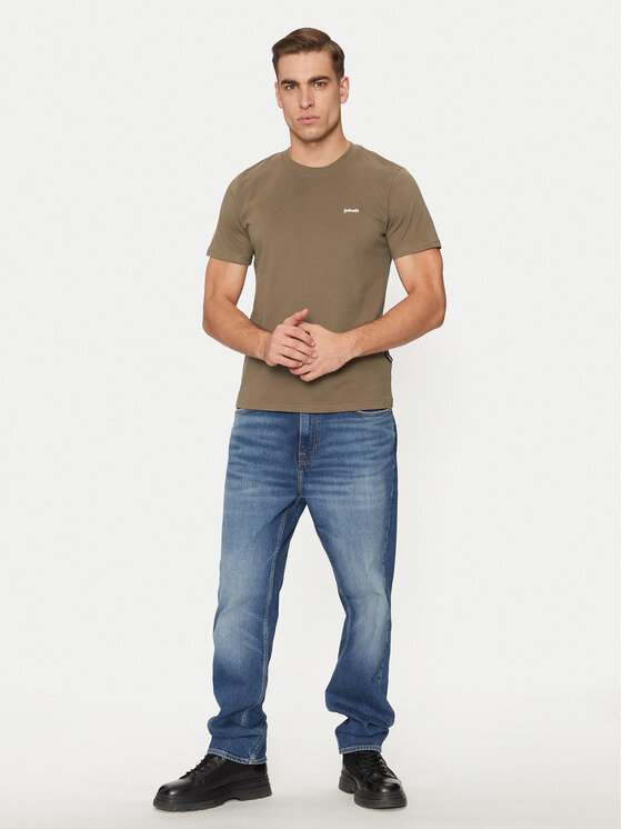 SCHOTT N.Y.C. SCHOTT N.Y.C. T-shirt TSCLAWS1 Kaki Regular Fit
