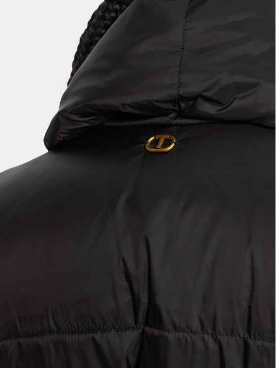TWINSET TWINSET Vatovaná bunda 252TT2050 Černá Regular Fit