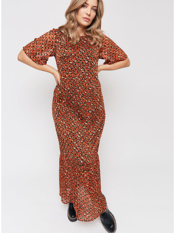 Bubala Bubala Sukienka codzienna Russet Kolorowy Loose Fit