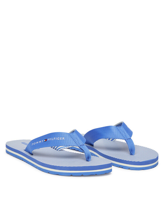 Tommy Hilfiger Tommy Hilfiger Japonki Th Ithaca Stripe Summer Sandal FW0FW09192 Niebieski