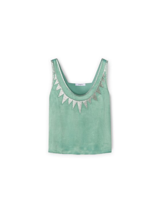 Motivi Motivi Top D724Q000441N015 Verde Regular Fit