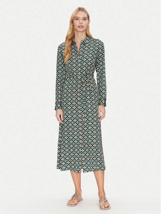 Marc O'Polo Marc O'Polo Rochie tip cămașă 500 1208 21033 Verde Regular Fit
