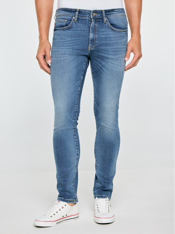 BIG STAR BIG STAR Jeansy TERRY CARROT Niebieski Tapered Fit