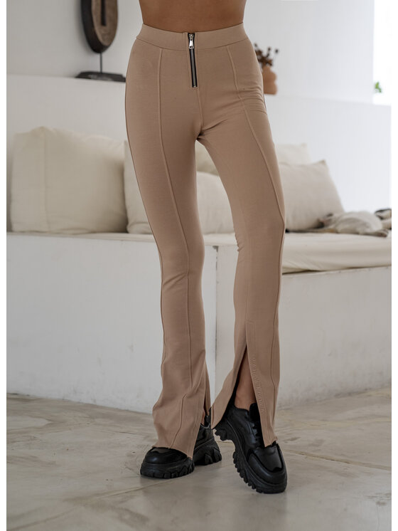 MANDRAGORA MANDRAGORA Teplákové nohavice Syrenka Béžová Slim Fit