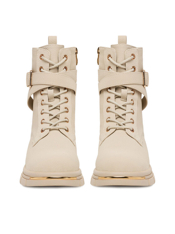 DeeZee DeeZee Schnürschuhe 60187-1 Écru