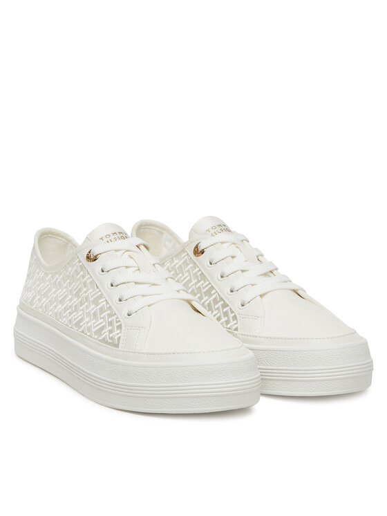 Tommy Hilfiger Tommy Hilfiger Sneakersy Vulc Embroidered Sneaker FW0FW08685 Biały