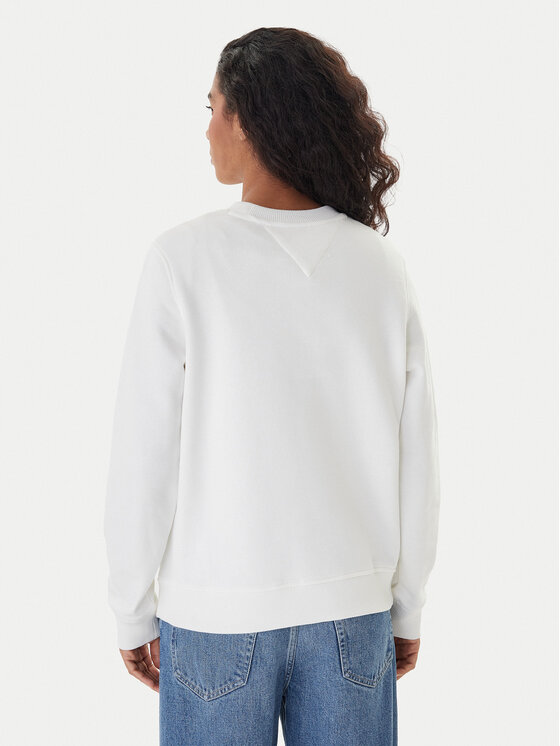 Tommy Jeans Tommy Jeans Bluza Flag DW0DW22564 Écru Regular Fit