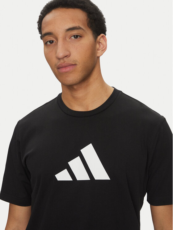 adidas adidas T-Shirt Future Icons 3 Bar Logo JI8770 Czarny Regular Fit