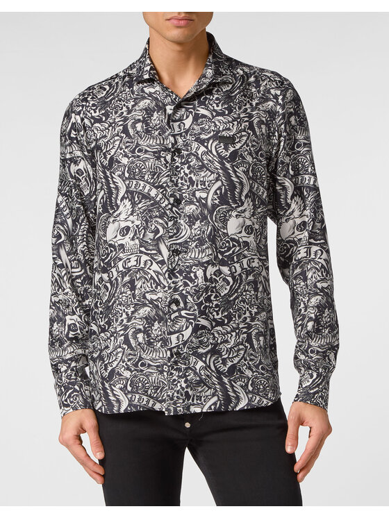 PHILIPP PLEIN PHILIPP PLEIN Camicia 9775 Nero Fitted Fit