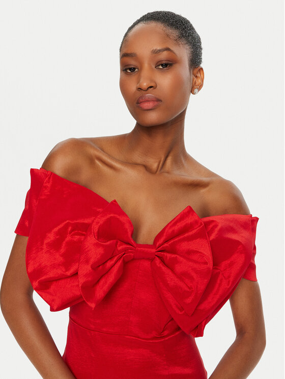 Bardot Bardot Коктейльна сукня 54327DB2 Червоний Slim Fit