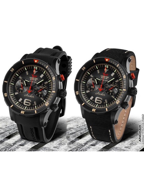 Vostok Europe Vostok Europe Zegarek 6S21-510C582S Czarny